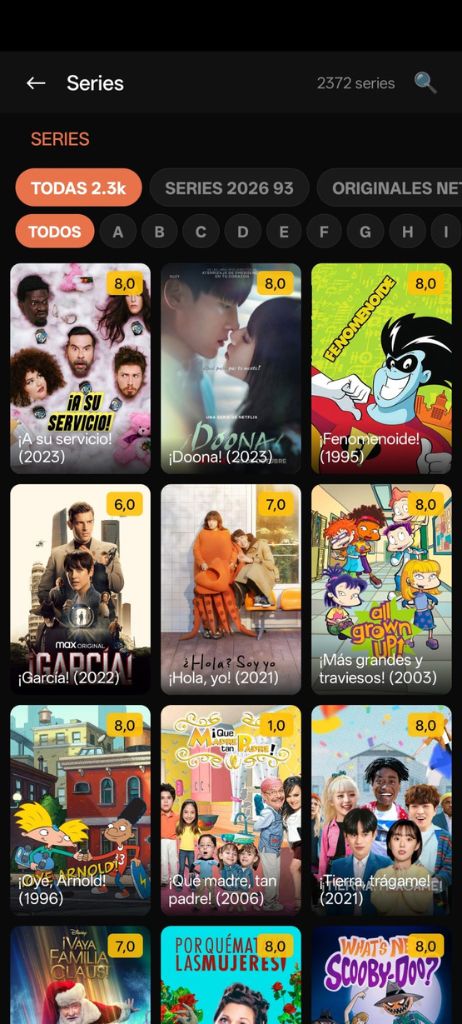 Catálogo de series de HogarTV — 2.372 series