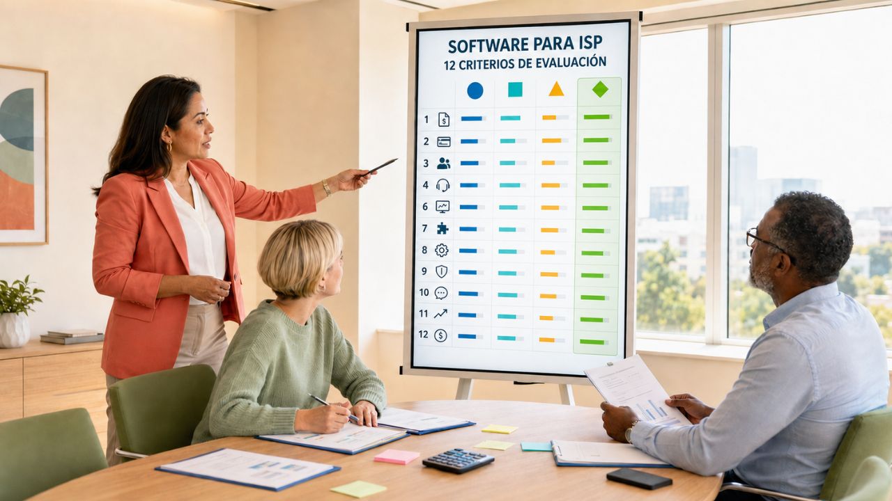 Equipo evaluando software